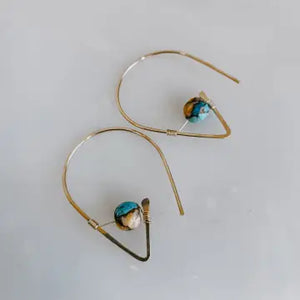 Derive Jewelry - Spiny Oyster Turquoise Ear Threaders
