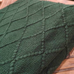 Fennco Styles - Rhombus Diamond Knit 50"X60" Throw Blankets