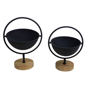 VIP Home + Garden - Metal/Wood Table Planter (Assorted Sizes)
