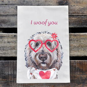 Hippie Hound Studios - Valentine's Day Animal Flour Sack Towels