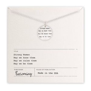 Becoming Jewelry - Sterling Silver or 14k Gold Fill Ecouragment Necklaces (Assorted)