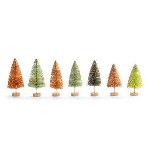 Demdaco - Green Gold Aqua Mini Bottle Brush Trees