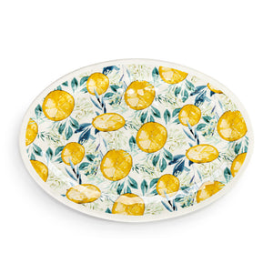 Demdaco - Lemons Large Melamine Oval Platter