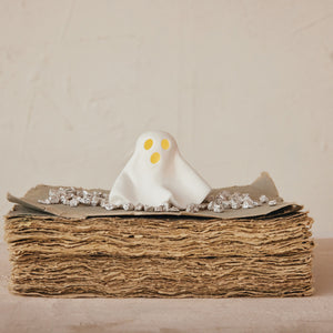 Creative Co-Op - Stoneware Ghost w/LED Light