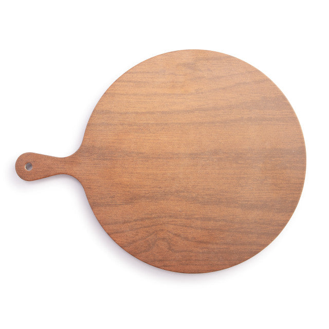 Demdaco - Round Melamine Brown Wood Serving Board