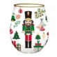 Mary Square - Stemless Wine Glass Holiday