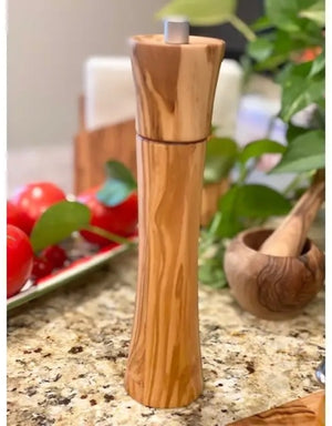 Natural OliveWood - Olive Wood Salt OR Pepper Mill (Adjustable Coarseness)