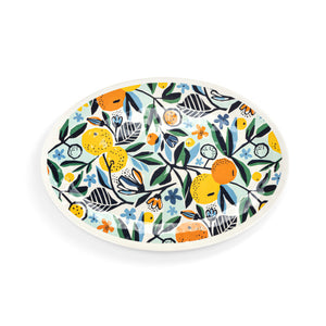 Demdaco - Citrus Blooms Large Melamine Oval Platter