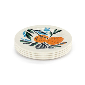 Demdaco - Citrus Blooms Melamine Appetizer Plate