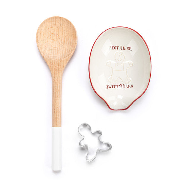 Demdaco - Sweet Thang Christmas Spoon Rest & Spoon Set