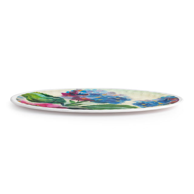 Demdaco - Hydrangea Ajisai Large Melamine Oval Platter