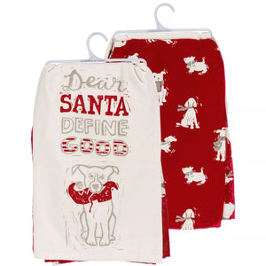 Primitives By Kathy - Dear Santa Define Good Kitchen Towel