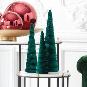 K&K - Spiraled Fabric Cone Trees