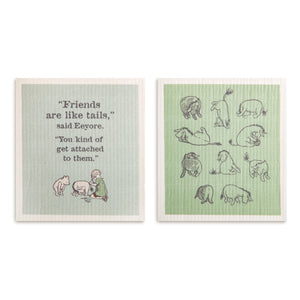 Demdaco - Winnie The Pooh Biodegradable Dishcloth (2 pack)