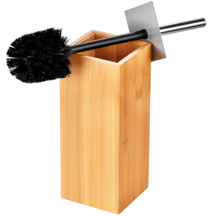 ToiletTree Products - Natural Bamboo Wood Stainless Steel Handle Toilet Brush