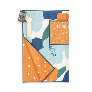 Demdaco - Blue Orange Poppy Half Apron