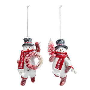 Demdaco - Sparkly Snowmen Ornaments