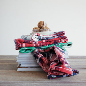 Creative Co-Op - Printed Recycled Microfiber Tea Towel w/Plaid Pattern (Assorted Styles Sold Individually)