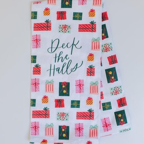 Mary Square - Deck The Halls Tea Towel