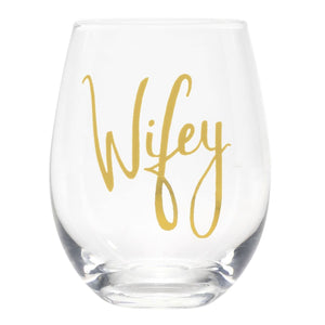 About Face Designs - Wifey Stemless Wine Glass