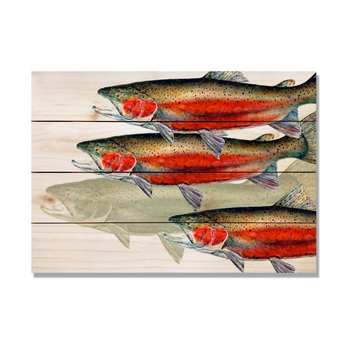 DaydreamHQ - Steelhead - Watercolor Wood Print