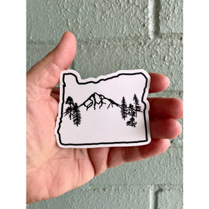 Salty Raven - Oregon Map Mt. Hood Forest Sticker