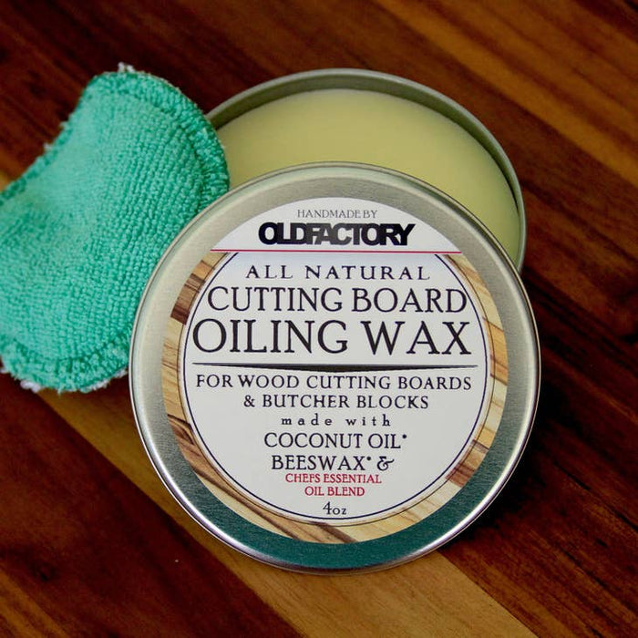 Old Factory Soap + Parousia Perfumes - All Natural Cutting Board Oiling Wax 4 oz. tin