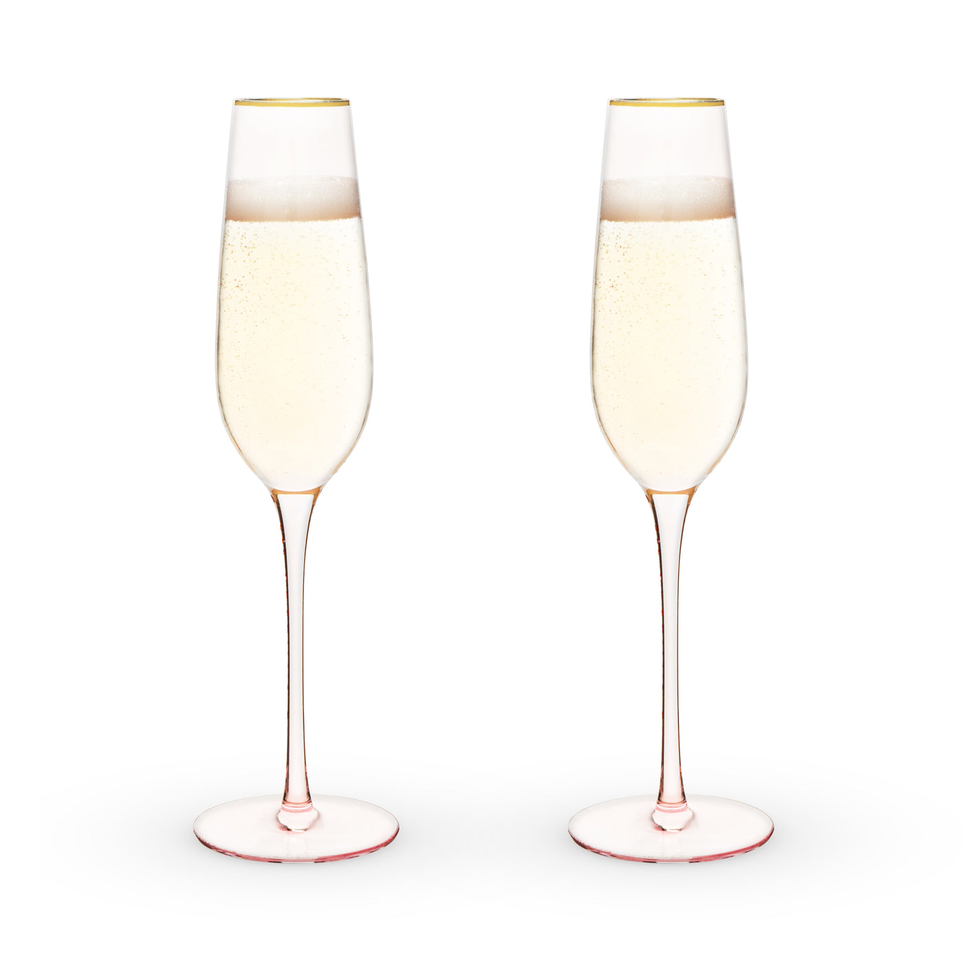 Rose Crystal Champagne Flute Set by Twine