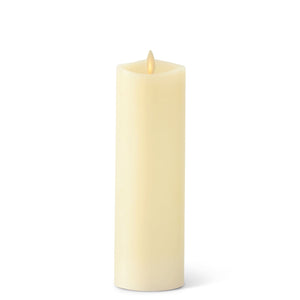 K&K Interiors - Ivory Wax Luminara Slim Indoor Pillar Candle (2x7.9in)