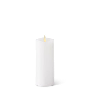 K&K Interiors - White Wax Luminara Slim Indoor Pillar Candle (2x6.1in)