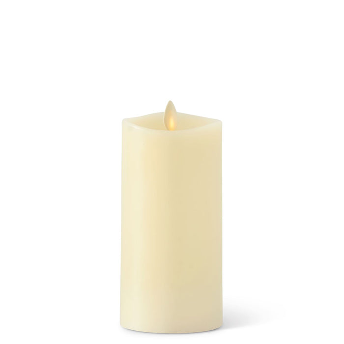K&K Interiors - Ivory Wax Luminara Medium Indoor Pillar Candle (3x6.5in)