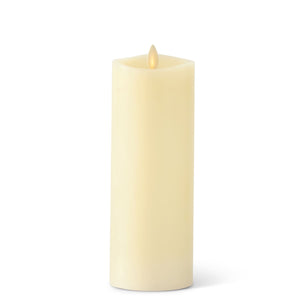 K&K Interiors - Ivory Wax Luminara Medium Indoor Pillar Candle (3x8.5in)