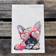 Hippie Hound Studios - Valentine's Day Animal Flour Sack Towels