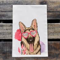 Hippie Hound Studios - Valentine's Day Animal Flour Sack Towels