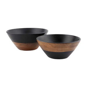 Mud Pie - Black Two-Tone Bowls (Assorted)