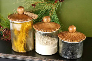 Mud Pie - Beaded Glass Canisters (Assorted)