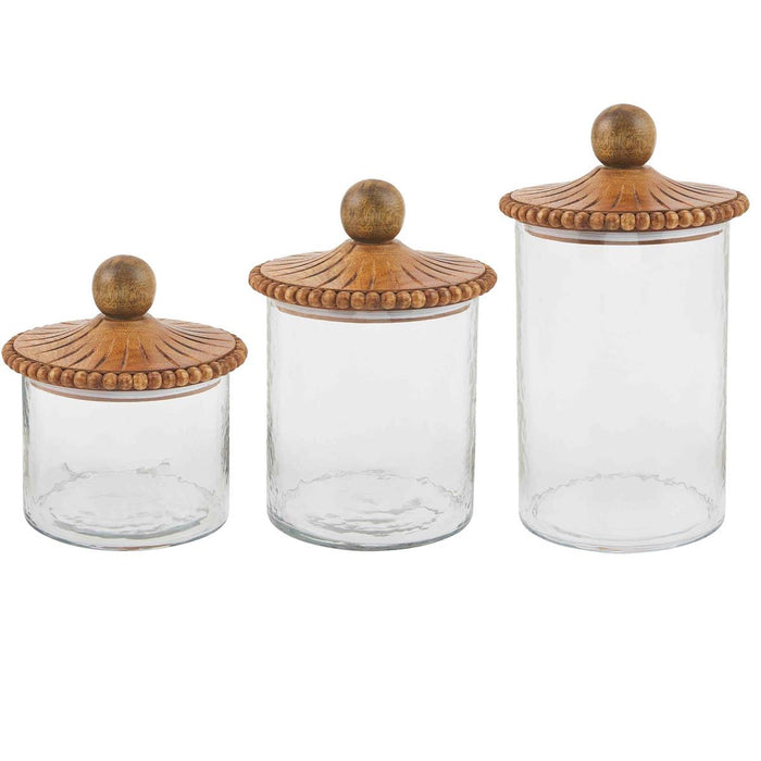 Mud Pie - Beaded Glass Canisters (Assorted)