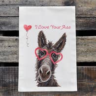 Hippie Hound Studios - Valentine's Day Animal Flour Sack Towels