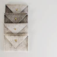 CB Studio - Card Wallet Assorted Grey Natural Cowhide