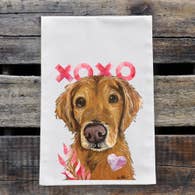 Hippie Hound Studios - Valentine's Day Animal Flour Sack Towels