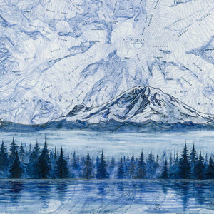 Final Switchback by Katie Jeanne Reim-  Mt. Rainier, Mt. Rainier National Park Fine Art Matted Print