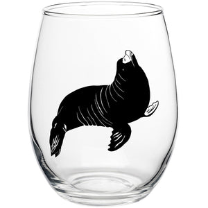 Salty Raven - Sea Lion Wine Glass