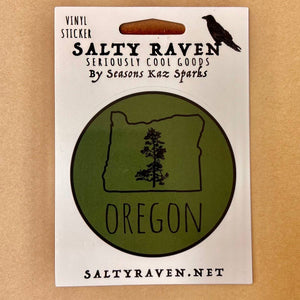 Salty Raven - Oregon Pine Hanging Vinyl Sticker