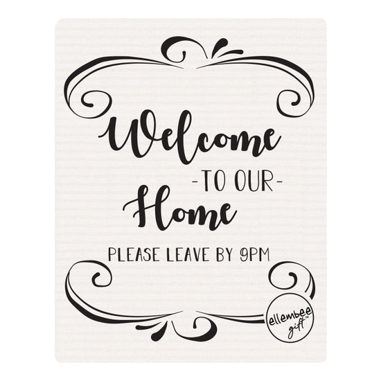 Ellembee Gift - Welcome to Our Home - Swedish Dishcloth