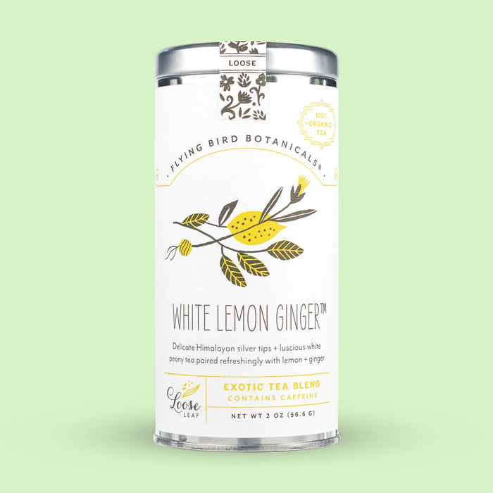 Flying Bird Botanicals - White Lemon Ginger– Loose Leaf Tin