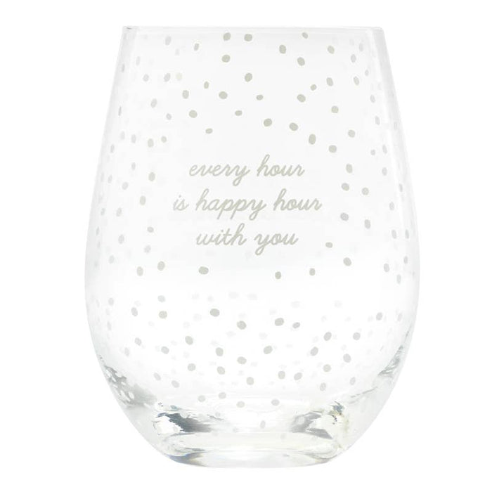 About Face Designs - Happy Hour Wine Glass
