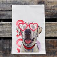 Hippie Hound Studios - Valentine's Day Animal Flour Sack Towels