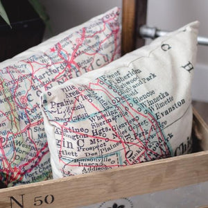 Daisy Mae Designs - Columbia County Oregon Map Pillow