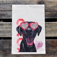 Hippie Hound Studios - Valentine's Day Animal Flour Sack Towels