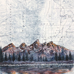 Final Switchback by Katie Jeanne Reim- Grand Teton National Park Fine Art Matted Print